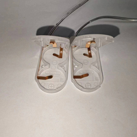 Boîtier de batterie transparent CFEIBEN CR2032 avec fil de 15 cm, interrupteur marche/arrêt, terminal, matériau plastique, certifié CE