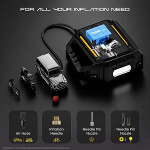 HF5501 пусковое устройство с накачивающим устройством для шин, портативный ЖК-дисплей, воздушный компрессор, автомобильный накачитель с подсветкой - Product Image 4