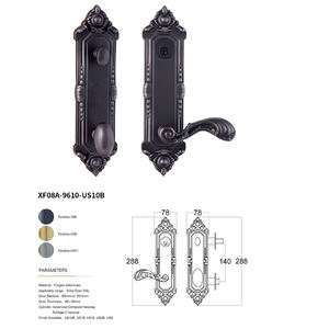 Serrure de poignée de porte invisible pour chambre à coucher, en cuivre massif, sphérique, pour porte intérieure en bois massif - Product Image 1