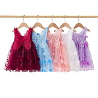 Robe tutu en tulle pour bébé fille, broderie florale 3D, sans manches, robe de princesse, robe de fête pour séance photo d'anniversaire pour tout-petits