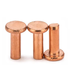 Rivets plats en cuivre de haute qualité, rivets solides à tête fraisée en cuivre et laiton M8 M10 M12 - Product Image 1