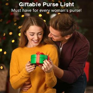 Luz LED Recargable Portátil con Sensor Táctil en Forma de Corazón Brillante para Bolso, con 24 LED Blancos, Plástico ABS, Carga Tipo-C - Product Image 4