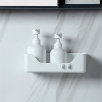 Page d'accueil Articles d'organisation Supports et étagères de rangement adhésifs pour salle de bain Organisateur Étagère murale en plastique pour salle de bain