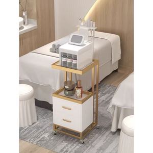 Modern Gold Metal Salon Trolley <b>Cart</b> Drawers 4-Wheel Rolling 360-Degree Rotation 80kg Load Capacity for Barber Shop Beauty Salon - Product Image 6