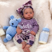 Poupées réalistes pour bébés filles, 18 pouces / 45 cm, en silicone souple, jouet réaliste pour nouveau-né, cadeau pour les enfants de 3 ans et plus, les futurs parents
