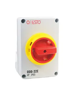 Sakelar Isolator DC 1000V 4 tiang, saklar isolator DC untuk sistem PV surya tipe E IP65 tahan air kotak saklar Isolator Putar