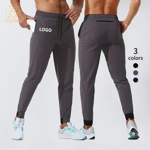 निर्माता एथलेटिक पुरुषों की पैंट के साथ नायलॉन एल्स्टान बॉटम प्लस आकार जॉगर्स पैंट ब्लैक पॉकेट स्पोर्ट्स ट्रैक पैंट के साथ