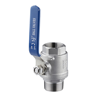 Válvula de bola OEM de fábrica al por mayor, de 2 piezas, 304 316, 1-1/2 pulgadas DN40 DN80 1000WOG, con rosca NPT BSP, de paso completo, para corte de agua