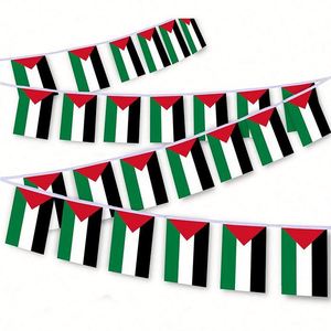 Drapeau palestinien promotionnel 5,5*8,2, décoration de fanions palestiniens, drapeau national vert rouge blanc noir pour la décoration de la cour et du jardin - Product Image 3