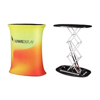 Table de réception LED automatique escamotable pour comptoir d'exposition, armoires promotionnelles, table de réception sans outil, boîte à lumière de bureau