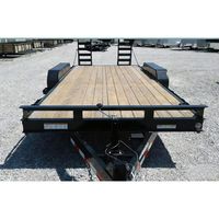 Remorque utilitaire à plateau plat robuste de 16 à 20 pieds avec pont tandem en acier et rampes à vendre