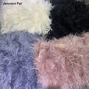 Hot Sale Women Fur <strong>Tops</strong> Ladies <strong>Fluffy</strong> Off Shoulder <strong>Tops</strong> Ostrich Feather Crop <strong>Top</strong> - Product Image 2