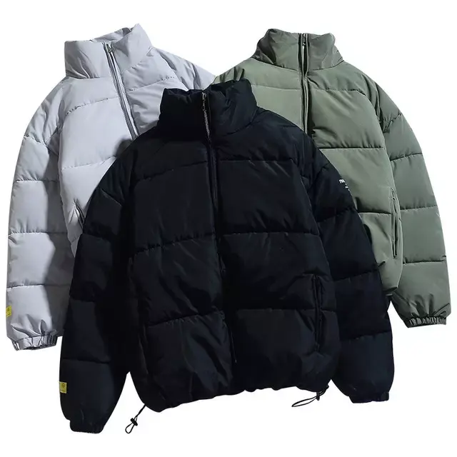 Wholesale Custom Man Stand Collar Winter Blank Down Jacket High Quality Fashion Style Plus Size Puffer Jacket