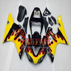 Corps OEM pour <span class=keywords><strong>YAMAHA</strong></span> YZF-R1 YZF <span class=keywords><strong>R</strong></span> 1 jaune noir 1000 CC YZF R1 YZF1000 YZFR1 98 99 162No.<span class=keywords><strong>35</strong></span> YZF-1000 1998 1999 Carénage d'injection - Product Image 3