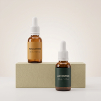 Flacon compte-gouttes vide en verre ambré inviolable pour sérum et huile essentielle, usage cosmétique, 30 ml, vente en gros
