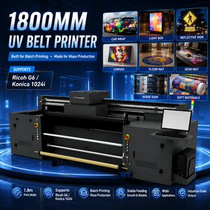 Imprimante UV à plat et à rouleau 4 G6 Head 1800mm, haute vitesse, encre blanche CMYK avec effet 3D en relief - Product Image 1