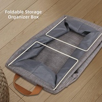 Boîte de rangement pliable portable 20-35L pour vêtements de luxe modernes, avec compartiments, style décontracté