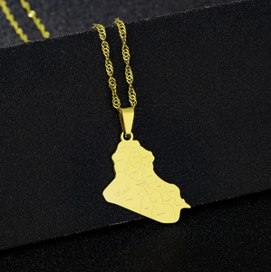 Nouveau Collier Unisexe Île de Mayotte en Acier Inoxydable avec Design Carte – Vente Chaude, <span class=keywords><strong>Prix</strong></span> Bas, Vente en Gros - Product Image 2
