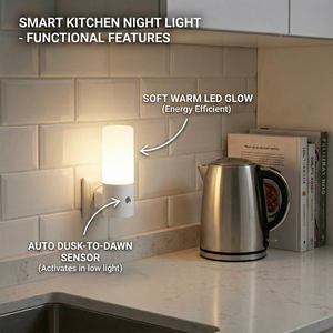 Automatic <b>Light</b> Sensor <b>LED</b> Night <b>Light</b> Plug in 2700K Warm White ABS Bedside <b>Hallway</b> Indoor Lighting Factory Supply - Product Image 5