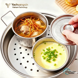 Steamed egg pure titanium bowl, durable instant noodle bowl, anti drop soup bowl, baby complementary food with lid - Product Image 2