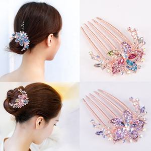 Accessori per Capelli di Lusso, Pettine con Fiore in Strass per Donne, Fermaglio per Capelli alla Moda - Product Image 2
