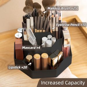 360 °   Organizador Giratorio para Brochas de Maquillaje con 9 Ranuras, Organizador de Maquillaje para Encimera, Organización de Maquillaje para Escritorio, Baño - Product Image 6
