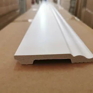 Desain baru DBDMC papan dasar dinding desain kayu pvc ps skirting baseboard aksesoris lantai Molding Skirting ramah lingkungan