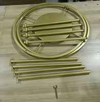 Porte-vêtements circulaire de luxe doré – Cintre doré pour salon et chambre à coucher – Économisez de l'espace – Porte-vêtements en métal et fer