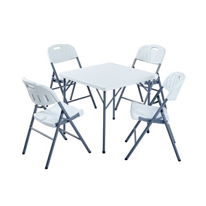 Venta Directa de Fábrica, Mesas de Picnic Comerciales de <span class=keywords><strong>Metal</strong></span> y Plástico, Mesa de Reuniones Cuadrada Industrial, Patas de Mesa Plegables de <span class=keywords><strong>Metal</strong></span> - Product Image 3