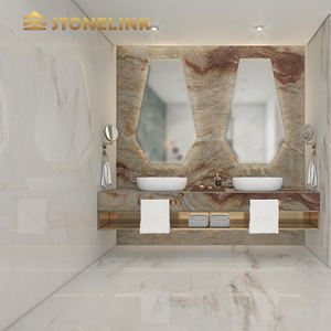 Stonelink Custom 2025 <span class=keywords><strong>Nacarando</strong></span> cuarcita losas pulidas Van Gogh cuarcita Nacarado oro para encimeras de cocina - Product Image 6