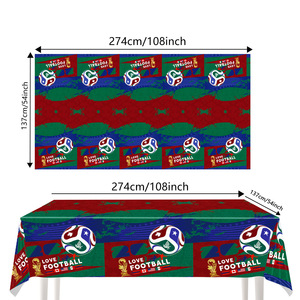 Décoration de fête Série Tournoi Mondial de Football 2026 Assiettes en carton, gobelets en papier et serviettes en papier pour événements scolaires, écologiques et recyclables - Product Image 2