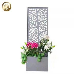 Tùy chỉnh laser cắt ngoài trời corten thép Milan cỏ trồng hàng rào chậu hoa với sự riêng tư nhôm trồng Hộp màn hình - Product Image 3