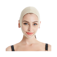 En gros, Bandeau de lifting facial en Spandex écologique, à double sangle en V pour le cou et le menton, pour remodelage du cou et du menton, 15g, type masque facial