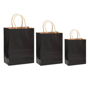 Bolsa de Papel Kraft Ecológica, Reciclable y Biodegradable, con Asa de Cordón, para Exhibiciones, Supermercados, Comida para Llevar, Regalos y Empaquetado - Product Image 5