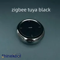Shineknot para Interruptor Inteligente Zigbee, Control Remoto Metálico, Regulación de Intensidad, Mezcla de Colores, Música, Rotación 360°, Wi-Fi Inalámbrico para Mesh