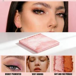 Palette carrée transparente noire 12 couleurs, poudre pressée illuminateur, logo personnalisé, <span class=keywords><strong>bronzer</strong></span>, illuminateur, maquillage privé - Product Image 3