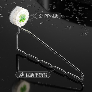 Percha de acero inoxidable con ventosa para abrigos, trajes, pantalones, corbatas, organizador de ropa, tipo gancho rectangular, percha metálica. - Product Image 2