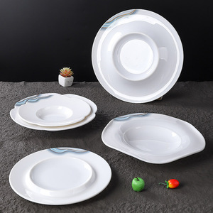 จานอาหารเย็นทรงศิลปะ รูปทรงไม่สม่ำเสมอ ทนทาน ใช้ในโรงแรมร้านอาหาร - Product Image 2