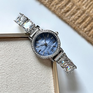 Byrut Luxury Compact Quartz Watch for Women High-Value Mother-Of-Pearl Zircon <b>Bracelet</b> with Alloy Case and Glass Dial Window - Product Image 1