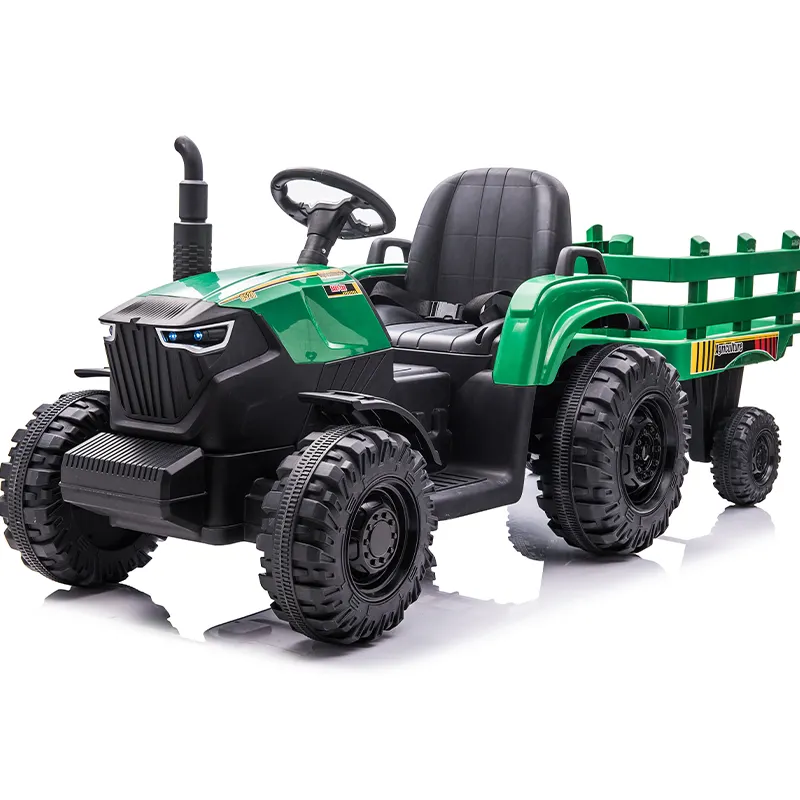 Tractor de juguete para niños 12V eléctrico con remolque popular tractor para bebés a la venta