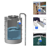 Vanne à flotteur de contrôle de niveau d'eau entièrement automatique Alahot Easy Install 1/2 pouce pour réservoir d'eau, tour, piscine
