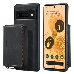 Funda de cuero magnética con bolsa de cremallera para Google Pixel 7/7 PRO, funda de billetera desmontable para Google Pixel <span class=keywords><strong>6A</strong></span> - Product Image 1
