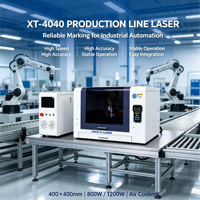 Machine de découpe laser à fibre CNC de bureau 800W 4040 pour gravure de surface et découpe rapide de métaux (or, argent)