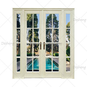 Portes françaises en acier français pour l'extérieur, taille pour la maison, porte française en aluminium avec vitrage, porte à battants pour maison, villa - Product Image 4