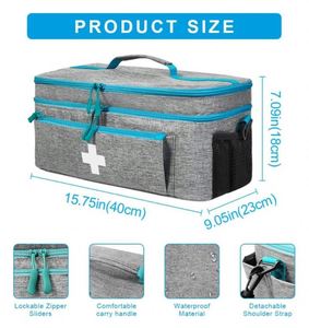 <span class=keywords><strong>Sac</strong></span> de premiers secours vide, organiseur de trousses d'urgence, fermeture à double fermeture éclair, <span class=keywords><strong>sac</strong></span> à médicaments portable pour la maison, les voyages et le camping - Product Image 3