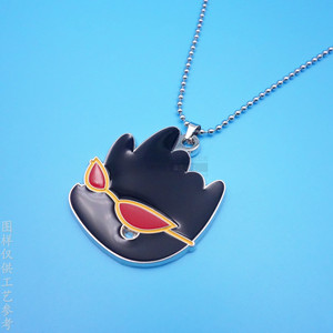 Pendentif en métal de dessin animé, alliage de zinc, nickel brillant, bijoux pour enfants, collier cadeau - Product Image 2