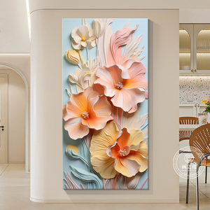 Top <strong>Deals</strong> 3D Texture Flower Canvas Print Artwork Abstract Floral Wall <strong>Art</strong> Crystal Porcelain Painting for Home Office Hotel Decor - Product Image 5