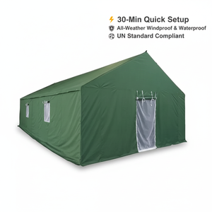 Multi-specification Steel Disaster Relief Ten <strong>Refugee</strong> <strong>Tent</strong> for Sale All-Weather Windproof &amp; Waterproof 30-Min Quick Setup - Product Image 1