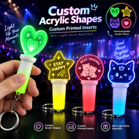 Porte-clés personnalisé en acrylique avec dessin animé, LED, forme patte, os, chat, chien, couleur changeante, breloque de sac, cadeau OEM