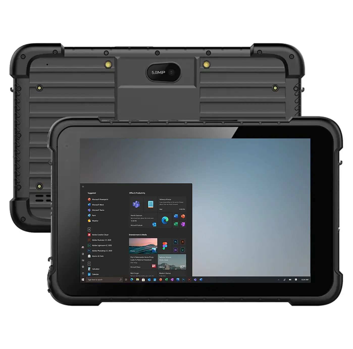 Genzo tableta de windows resistente barkod teksir okuyucu 2d sağlam tablet 8 windows 2d su geçirmez windows tablet